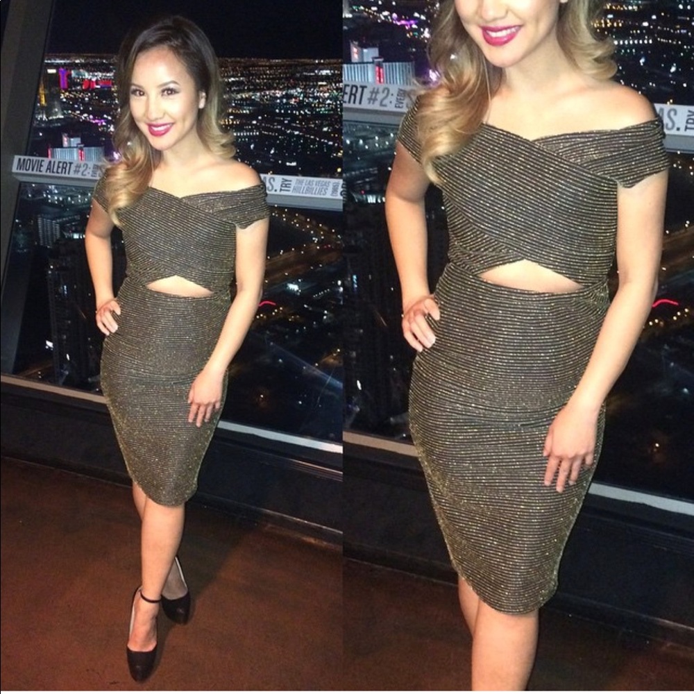 Black and gold dress